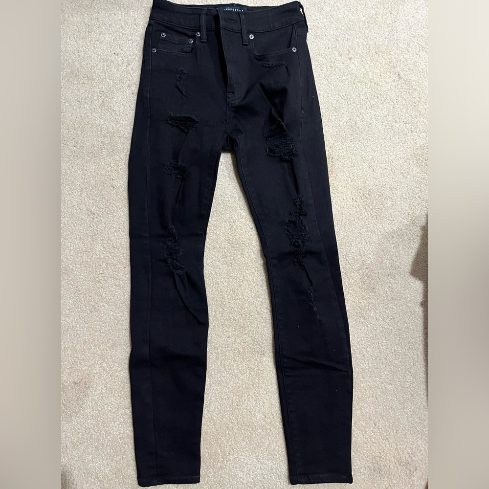 Aeropostale High rise ripped jeggings